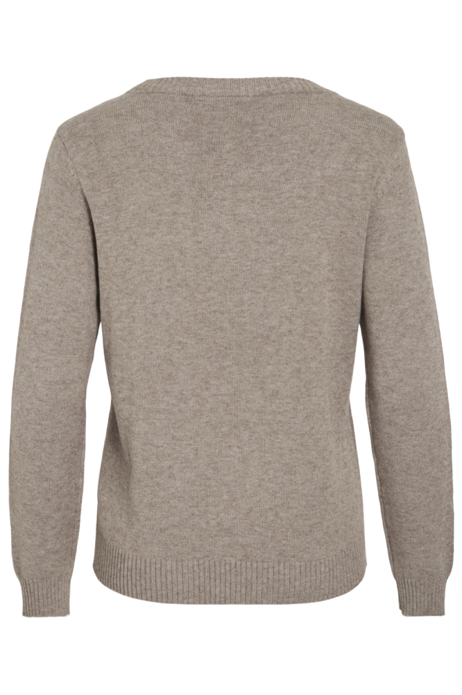 VIRIL O-NECK L/S KNIT TOP - NOOS 14054177 FALCON/MELANGE
